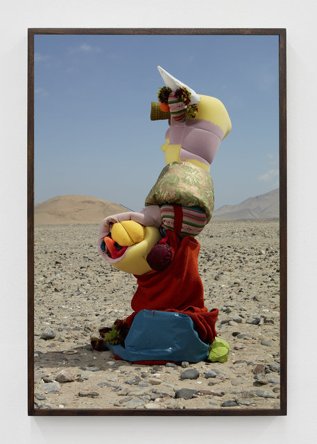 Lorenzo Vitturi, ‘Green Cotisso, Mantas, Foam, Green Fortuny, Mask, Wicker Vase, Blue Plastic in Paracas ’, 2019, Photography, Acrylic on archival pigment print, T293
