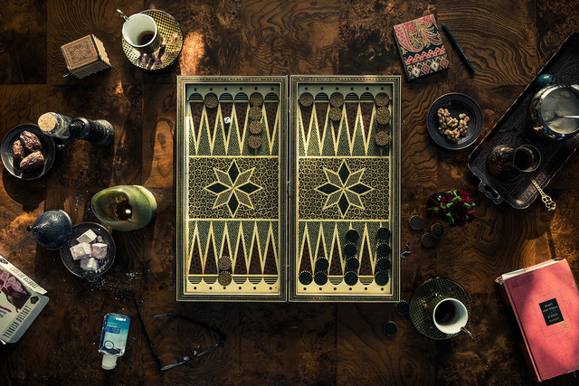 Christos J. Palios, ‘Backgammon, Dates, & Rose Lokums’, 2020, Photography, Archival Pigment Canson Platine Print, Isabella Garrucho Fine Art