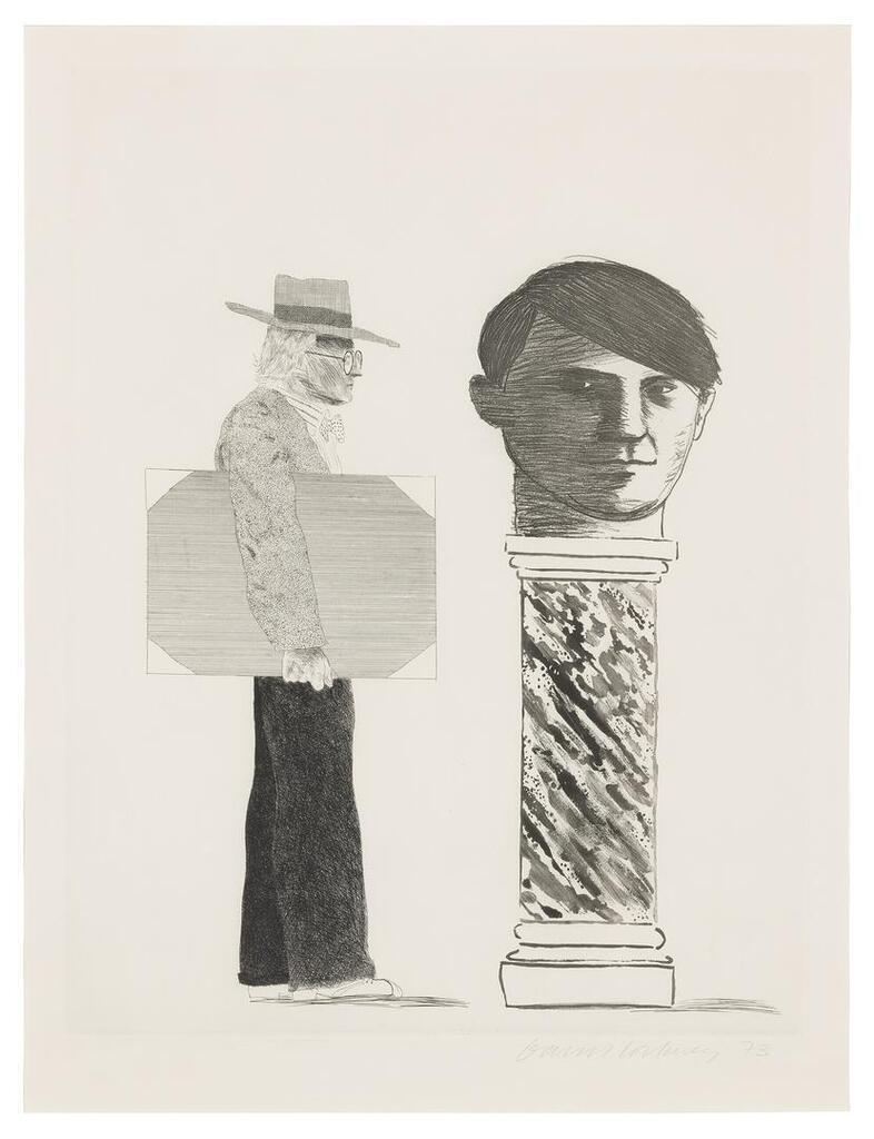 David Hockney - The Student, from: Homage to Picasso
