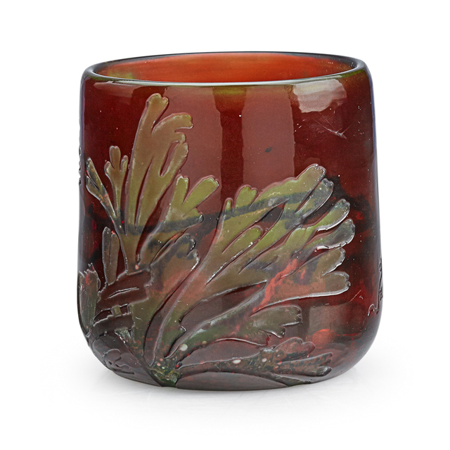 Galle, ‘Vase With Underwater Scene, France’, Early 20th C., Design/Decorative Art, Wheel-Carved Internally Decorated Cameo Glass, Rago/Wright