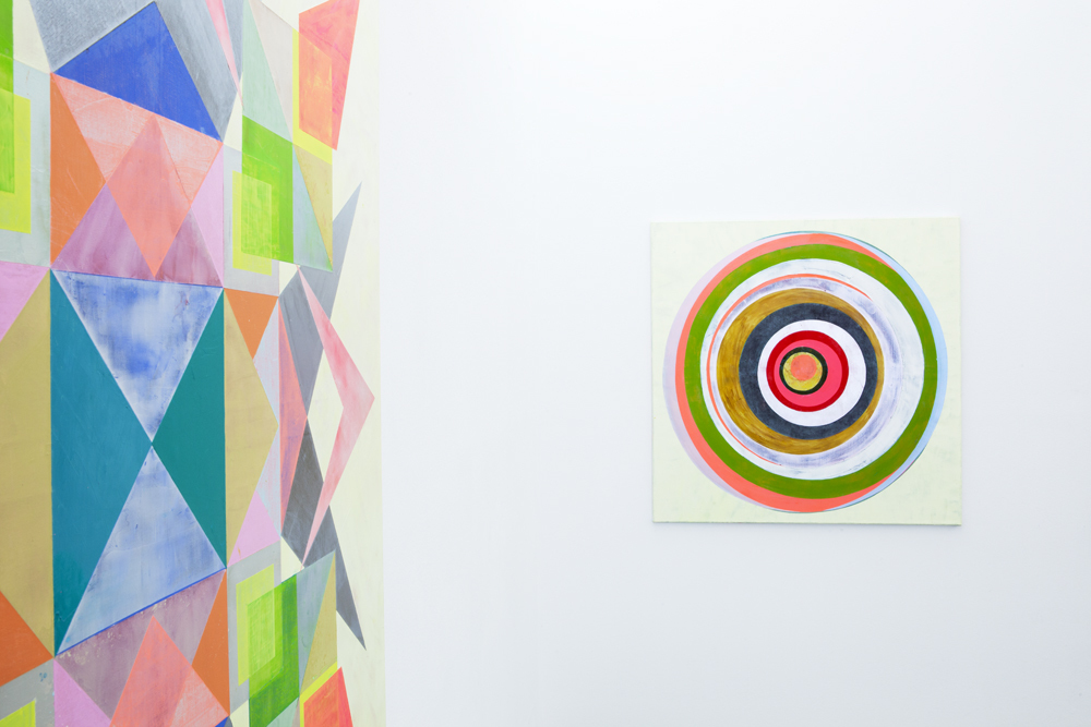 Installation shot with 'Pling # 2' (left, detail) and 'Eclipse # 2'; photo: Lukas Heibges Installation shot with 'Pling # 2' (left, detail) and 'Eclipse # 2'; photo: Lukas Heibges