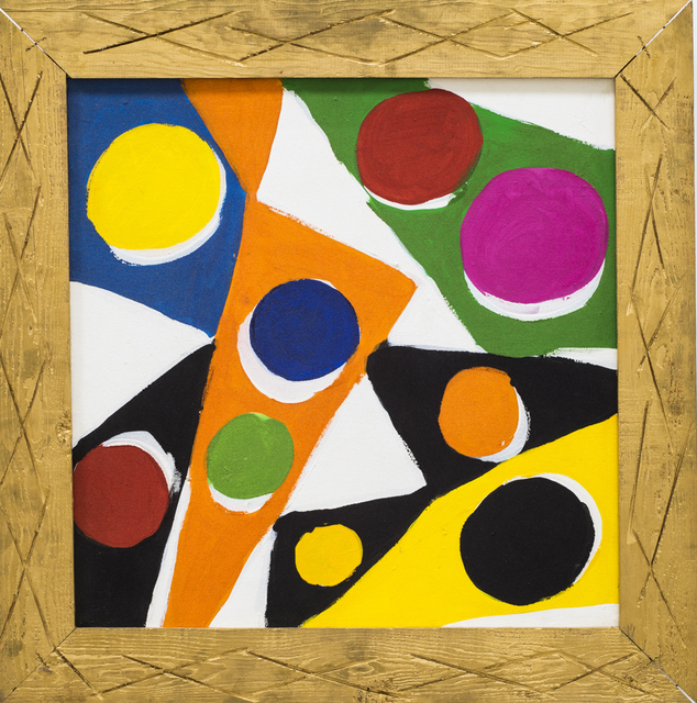 Kim MacConnel, ‘Bangui’, 1991, Painting, Cotton flocking and acrylic on canvas, painted carved wood frame, Rosamund Felsen Gallery