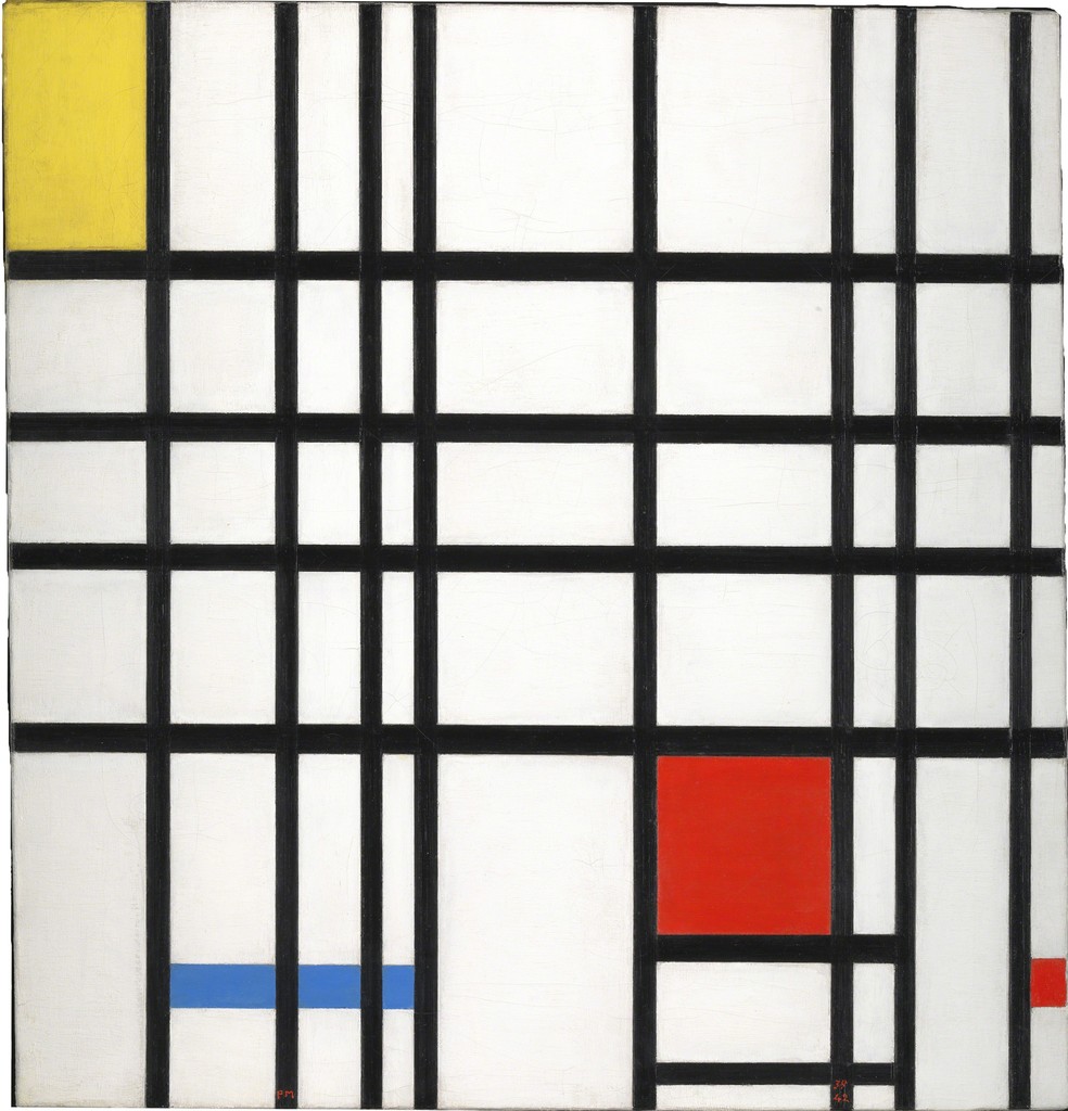 Image result for piet mondrian composition with red blue and yellow
