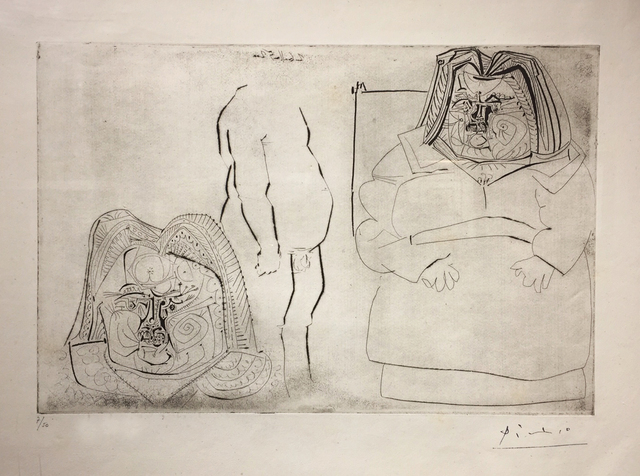 Pablo Picasso, ‘Balzac, après Rodin’, 1952, Mixed Media, Etching and drypoint on cream laid paper, LaMantia Fine Art Inc.