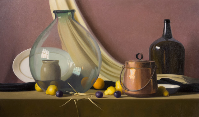 Robert Douglas Hunter, ‘Green Pears – Purple Plums’, Ca. early 1960s, Painting, Oil on canvas, Vose Galleries