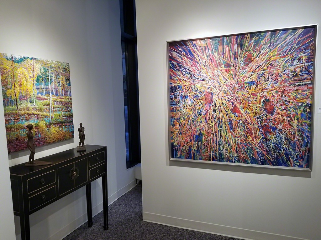 Shi Le (left) and Bruce Head (right) - two different approaches and still a kaleidoscope of colour, and light Shi Le (left) and Bruce Head (right) - two different approaches and still a kaleidoscope of colour, and light