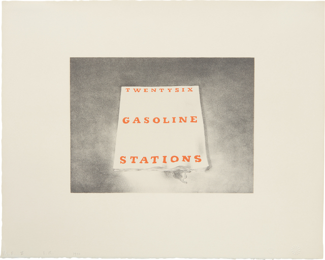 Ed Ruscha, ‘Twentysix Gasoline Stations, from Book Covers’, 1970, Print, Lithograph in colors, on Arches paper, with full margins, Phillips