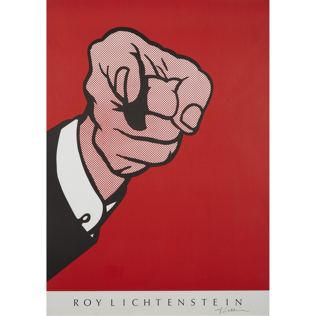 After Roy Lichtenstein | Finger Pointing (Poster) (1989) | Artsy
