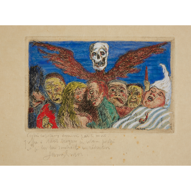 James Ensor, ‘Péchés Capitaux Dominés Par La Mort From "Les Sept Péchés Capitaux" ("The Deadly Sins Dominated By Death" from "The Deadly Sins")’, 1904, Freeman's