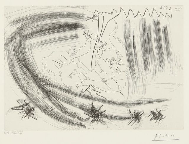 Pablo Picasso, ‘Au Théâtre: Meurtre (B. 1419; Ba. 1447)’, Print, Etching, Sotheby's