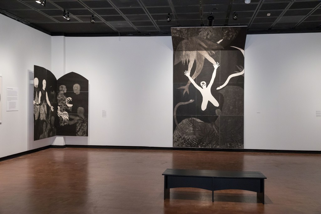 "Nkame: A Retrospective of Cuban Printmaker Belkis Ayón," October 2, 2016–February 12, 2017 Fowler Museum at UCLA Photos © Reed Hutchinson "Nkame: A Retrospective of Cuban Printmaker Belkis Ayón," October 2, 2016–February 12, 2017 Fowler Museum at UCLA Photos © Reed Hutchinson