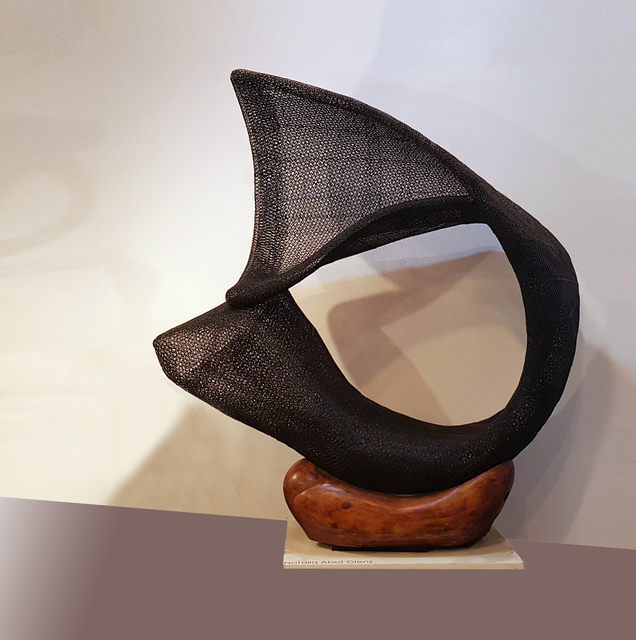 Natalia Abot Glenz, ‘Primera Memoria’, 2017, Sculpture, Hand-stretched black painted metal & hand-carved wood, Jorge Mara - La Ruche