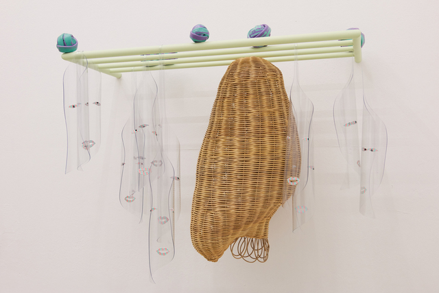 Ryo Kinoshita, ‘Someone cleaned us up’, 2019, Sculpture, Copper, PVC, polyurethane, wicker, oil, pigment, bead, spray, Galerie Fons Welters