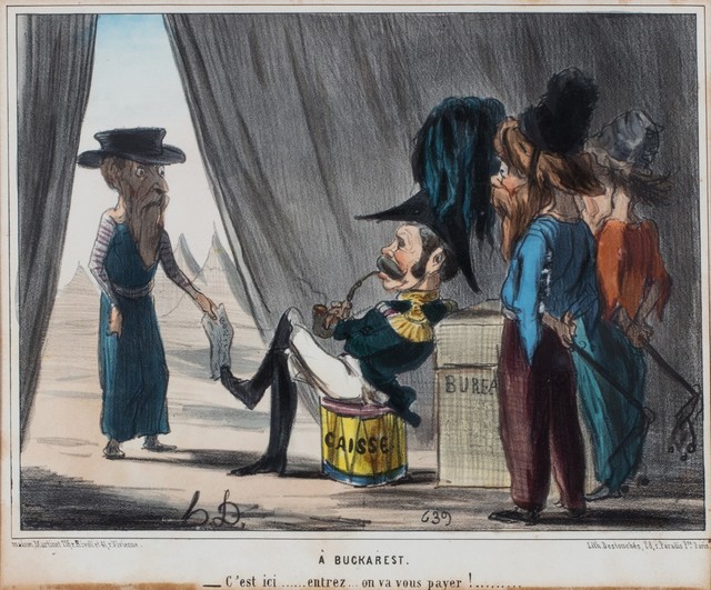 Honoré Daumier, ‘A Buckarest ...c'est ici... entrez... on va vous payer!’, 1864, Finarte