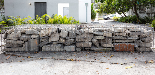 Tom Scicluna, ‘33073’, 2021, Sculpture, Gabion cages, steel, concrete, asphalt and coral rock, Nina Johnson