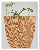 Jonas Wood - Wood Grain Pot with Night Bloom