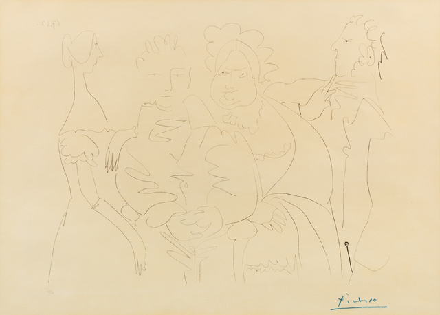 Pablo Picasso, ‘Portrait de Famille V (Quatre Personnages)’, Print, Lithograph, Hindman