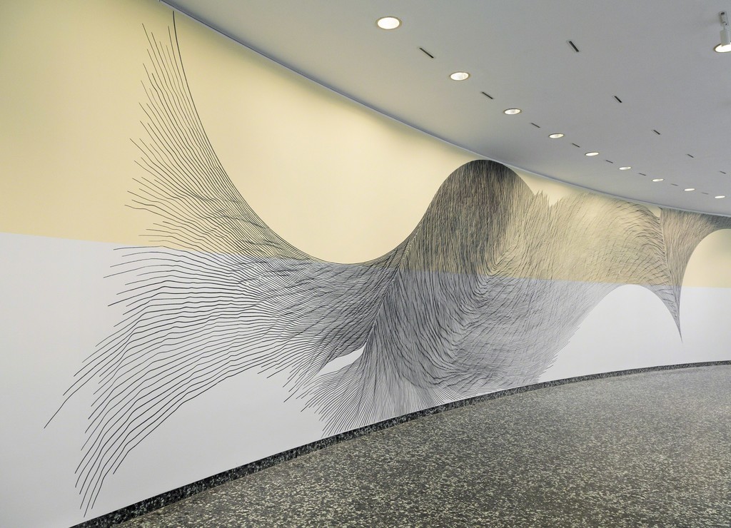 Our View from Here (detail), 2016, at the Hirshhorn Museum and Sculpture Garden, Smithsonian Institution, Washington, DC. Photo: Cathy Carver Our View from Here (detail), 2016, at the Hirshhorn Museum and Sculpture Garden, Smithsonian Institution, Washington, DC. Photo: Cathy Carver