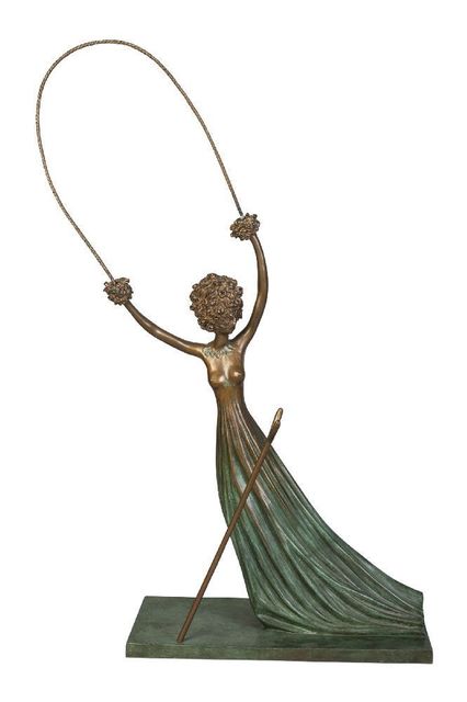 Salvador Dalí, ‘Alice au Pays des Merveilles’, 1977-1984, Sculpture, Bronze with blue-green patina, Roseberys