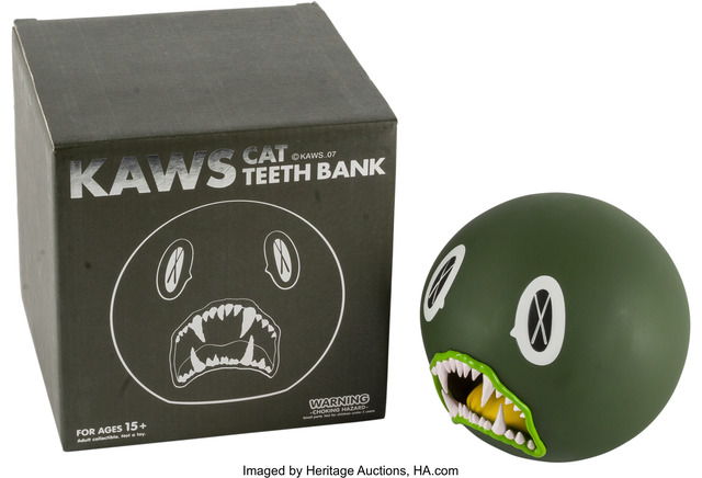 KAWS, ‘Cat Teeth Bank (Green)’, Heritage Auctions