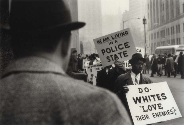 Gordon Parks, ‘Protest Against Police Brutality, New York, New York’, 1963, Photography, Gelatin silver print, Jenkins Johnson Gallery