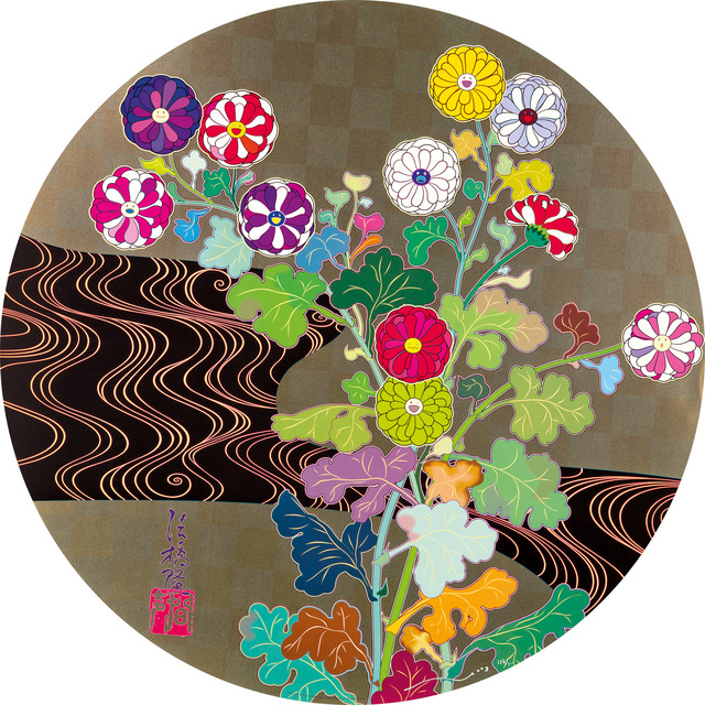 Takashi Murakami, ‘Kansei Korin Gold’, 2010, Print, 4c offset w/cold stamp + high gloss varnishing, Dope! Gallery