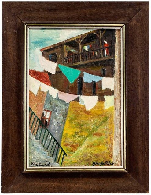 Bruno Edelstein, ‘Untitled (Modernist Colorful Israeli Abstract Cityscape of Tel Aviv)’, 1960-1969, Lions Gallery