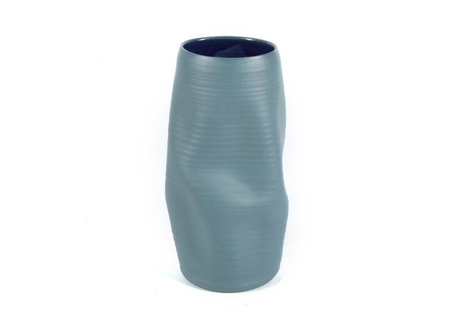 Nicholas Arroyave-Portella, ‘Contemporary studio pottery vase’, Design/Decorative Art, Irregular form, with slate blue matte glaze exterior and dark blue smooth glaze interior, Chiswick Auctions