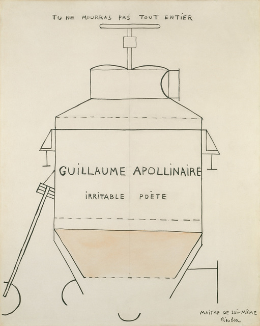 Francis Picabia, ‘Guillaume Apollinaire’, vers 1918, Galerie Natalie Seroussi