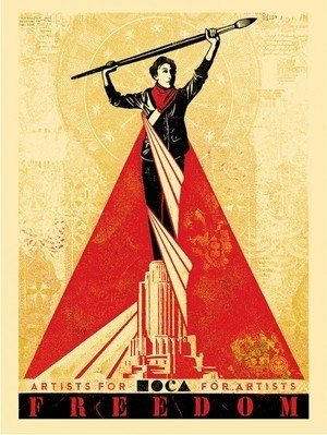 Shepard Fairey (OBEY), ‘Artists for Freedom’, Reem Gallery