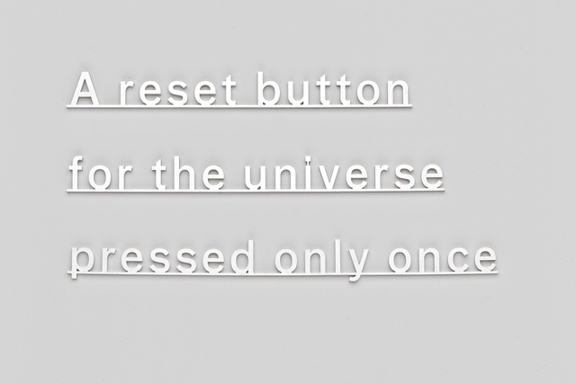 Katie Paterson, ‘Ideas (A reset button for the universe pressed only once)’, 2014, Mixed Media, Microwaterjet-cut Sterling silver, Parafin