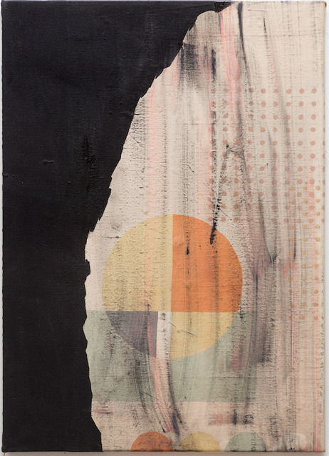 Anna Fro Vodder, ‘Thriller (Yet an opening) ’, 2013, Textile Arts, Oil and textile on canvas, Andersen's
