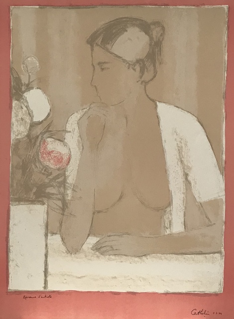 Bernard Cathelin, ‘Nu au casaquin blanc et au bouquet’, 1974, Artioli Findlay