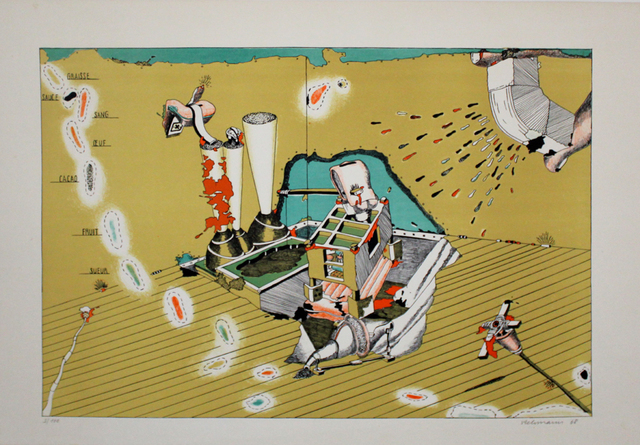Volker Stelzmann, ‘Gastronomic Fantasy’, 1968, Print, Color lithograph, Sylvan Cole Gallery