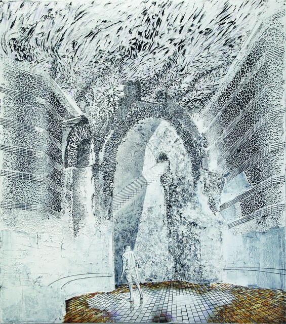 Jörg Lozek, ‘wolken’, 2015, Painting, Oil, black chalk and graphite, Mimmo Scognamiglio / Placido