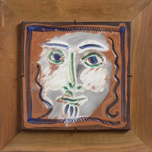 Pablo Picasso, ‘VISAGE AUX CHEVAUX BOUCLÉS (A.R. 573)’, 1968-69, Doyle