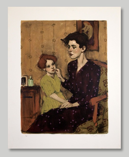 Malcolm T. Liepke, ‘A Mother's Touch II’, 2002, Print, Silkscreen Lithograph, Approximately Blue