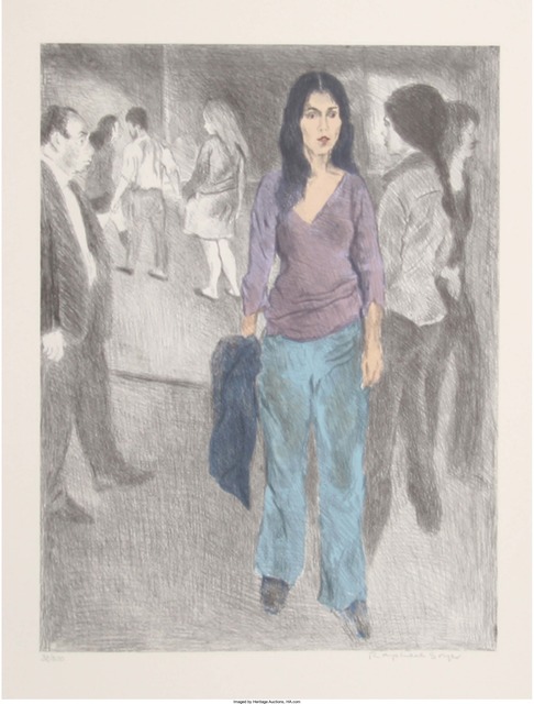 Raphael Soyer, ‘Passing By (Street Scene #3)’, circa 1975, Print, Lithograph in colors, Heritage Auctions
