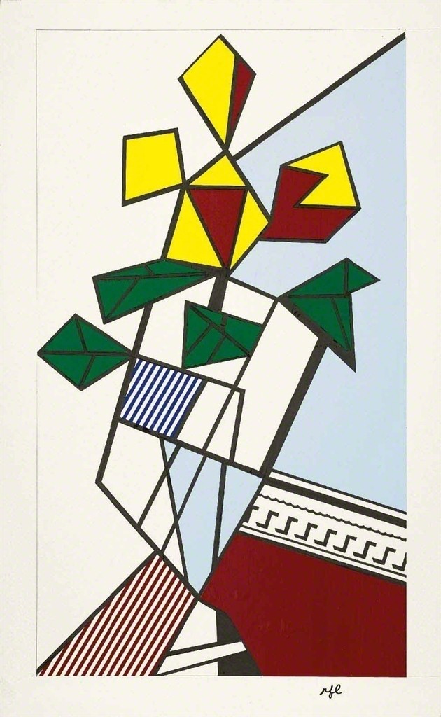Roy Lichtenstein - Collage for Cubist Flowers Collage for Untitled Christmas Card for Beyeler