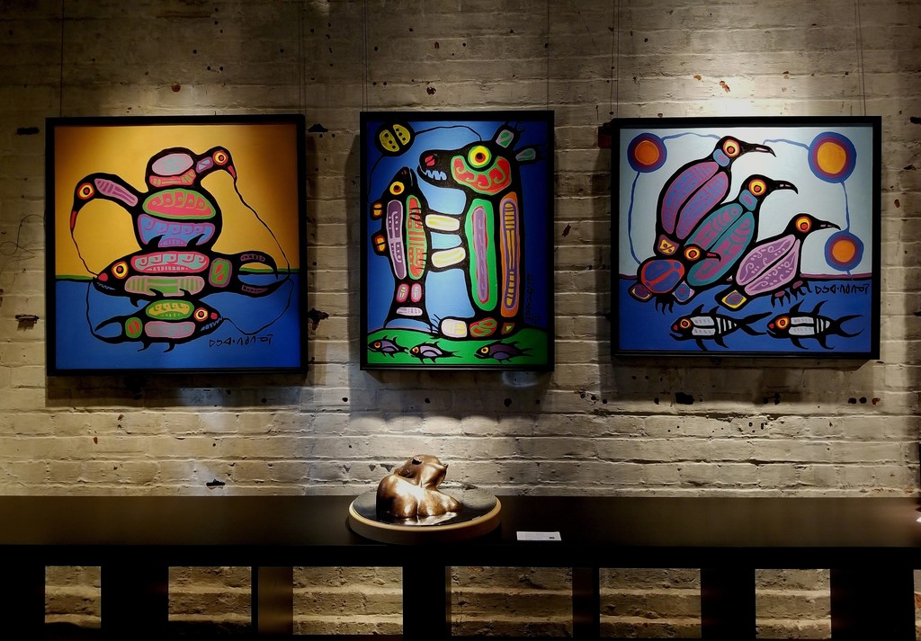 Install shot of Norval Morrisseau works at our Cooperage Gallery located at 6 Trinity Street. Install shot of Norval Morrisseau works at our Cooperage Gallery located at 6 Trinity Street.