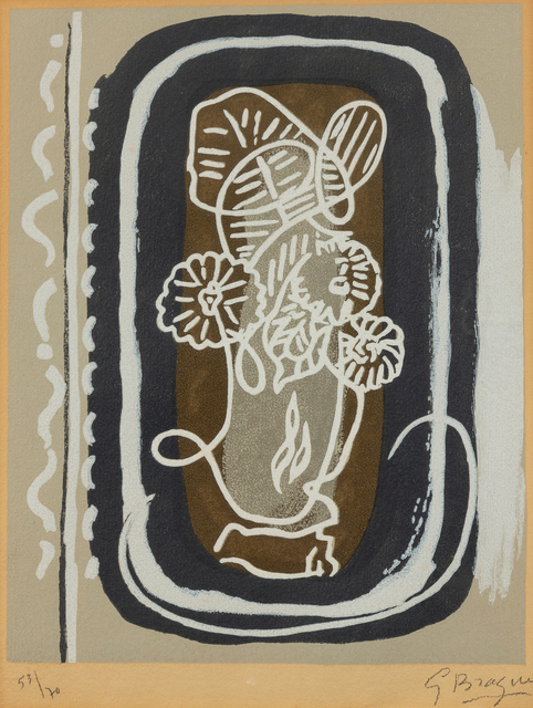 Georges Braque, ‘Bouquet des fleurs blanches from Si je mourais là-bas’, 1962, Hindman