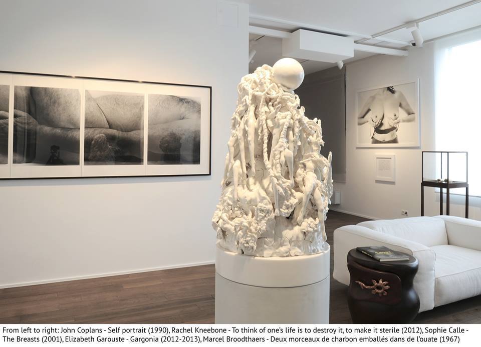 John Coplans, Self portrait (1990); Rachel Kneebone, To think of one's life is to destroy it, to make it sterile (2012); Sophie Calle, The Breasts (2001); Elizabeth Garouste, Gargonia (2012-13); Marcel Broodthaers, Deux morceaux de charbon emballés dans de l'ouate (1967) John Coplans, Self portrait (1990); Rachel Kneebone, To think of one's life is to destroy it, to make it sterile (2012); Sophie Calle, The Breasts (2001); Elizabeth Garouste, Gargonia (2012-13); Marcel Broodthaers, Deux morceaux de charbon emballés dans de l'ouate (1967)
