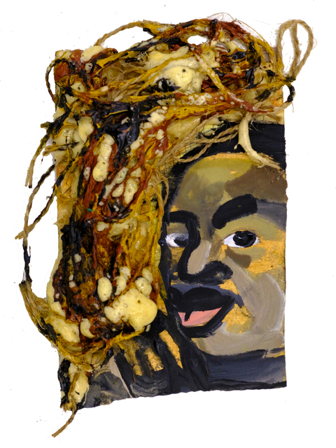 Jeffrey Spencer Hargrave, ‘Martin Luther King Jr.’, 2020, Painting, Acrylic, twine, foam on paper, Ethan Cohen Gallery