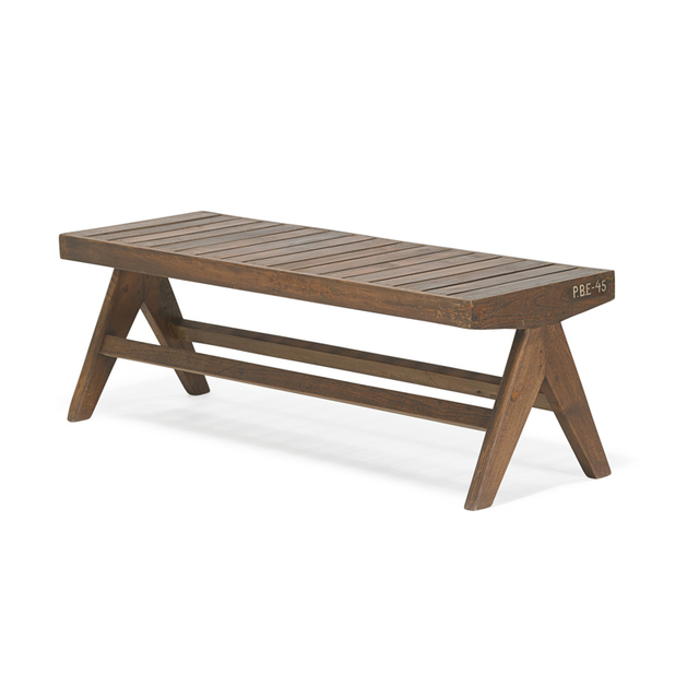 Pierre Jeanneret, ‘Slatted bench from the Chandigarh administrative buildings, France/India’, 1950s, Rago/Wright