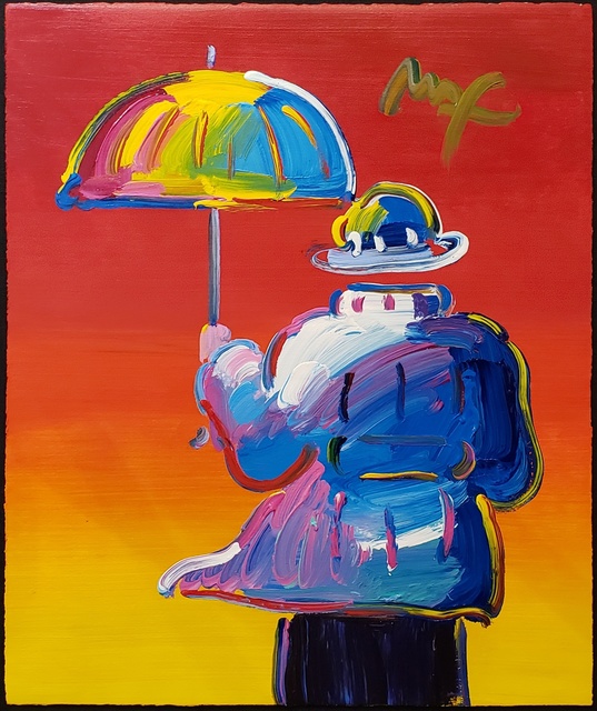 Peter Max, ‘Umbrella Man on Red ’, 2012, Off The Wall Gallery