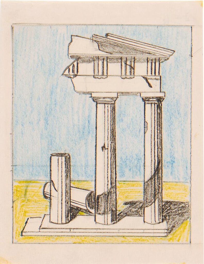 Roy Lichtenstein - Temple II (Study)