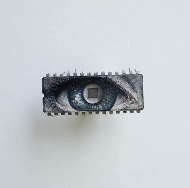 Yuri Zupancic, ‘Eye in Eye’, 2015, Painting, Oil Painting on Microchip, Gonzo Gallery