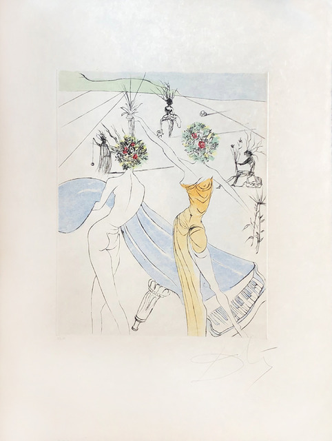 Salvador Dalí, ‘Flower Woman with Soft Piano’, 1973, Print, Original etching, Galerie d'Orsay