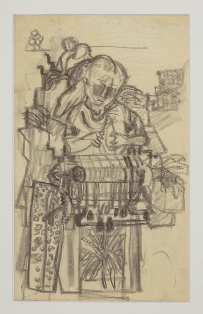 Siri Derkert, ‘Knypplerska, skiss till Kvinnopelaren’, ca. 1950, Andréhn-Schiptjenko