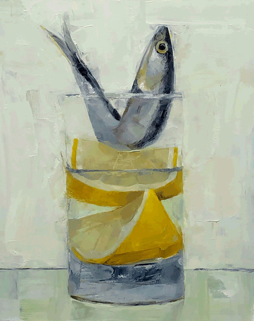 Tom Giesler, ‘Floral 41: anchovy lemon wedge’, 2020, Painting, Oil on panel, McVarish Gallery